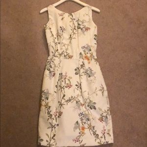 NWOT Beautiful off white and floral sheath dress